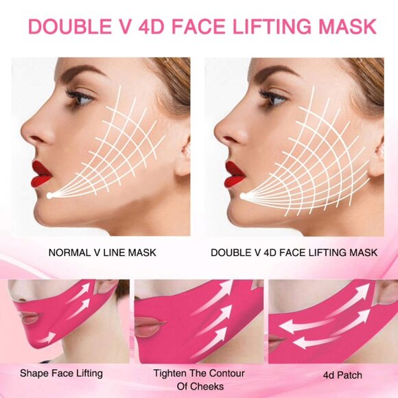 NEW- NaCot V-Line Mask 8 Pcs Chin Up Patches - Picture 8 of 9